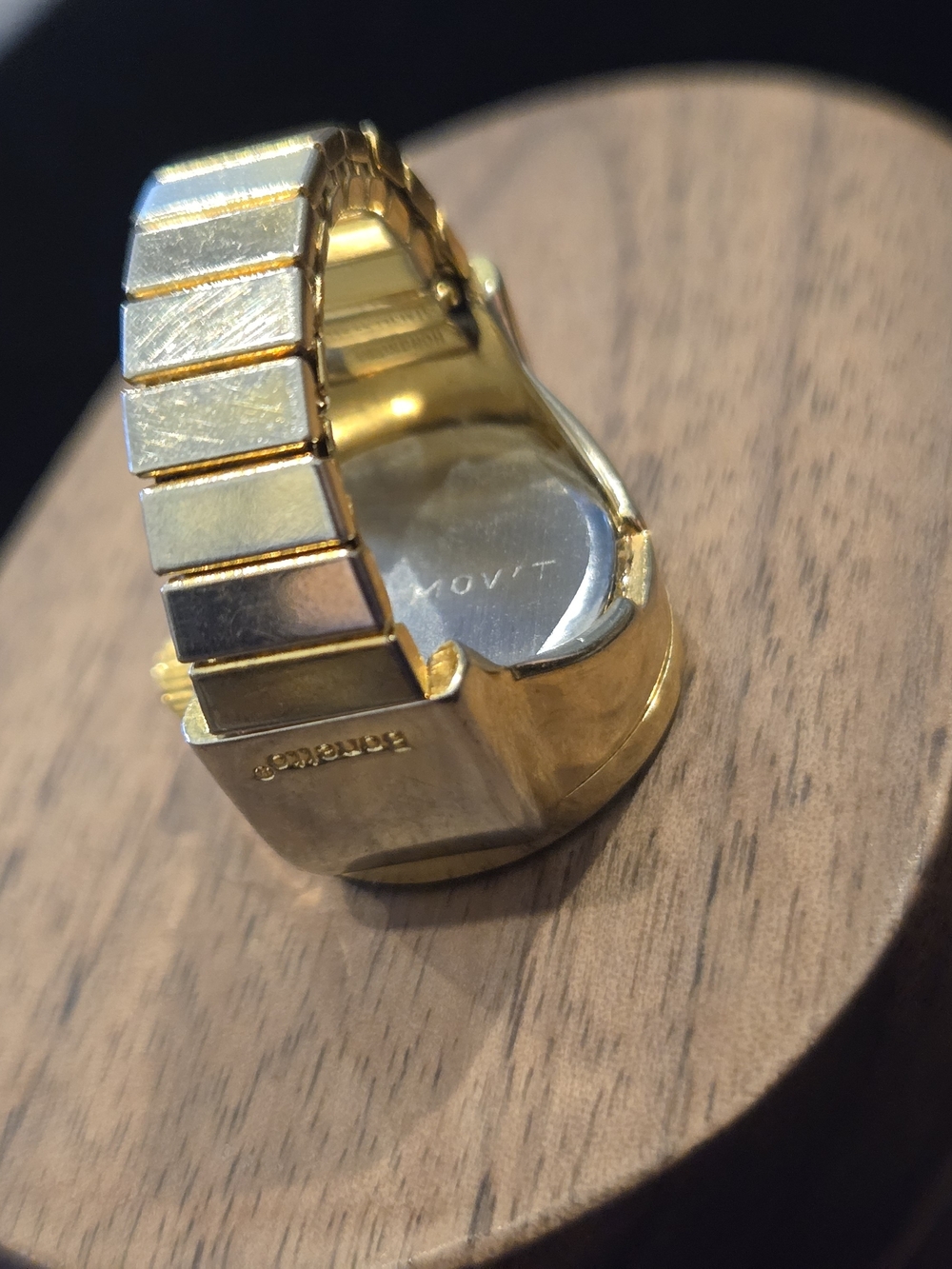 Vintage Bonetto Digits Gold-Tone Yellow Dial Crystal Accent Finger Watch - Picture 6 of 13